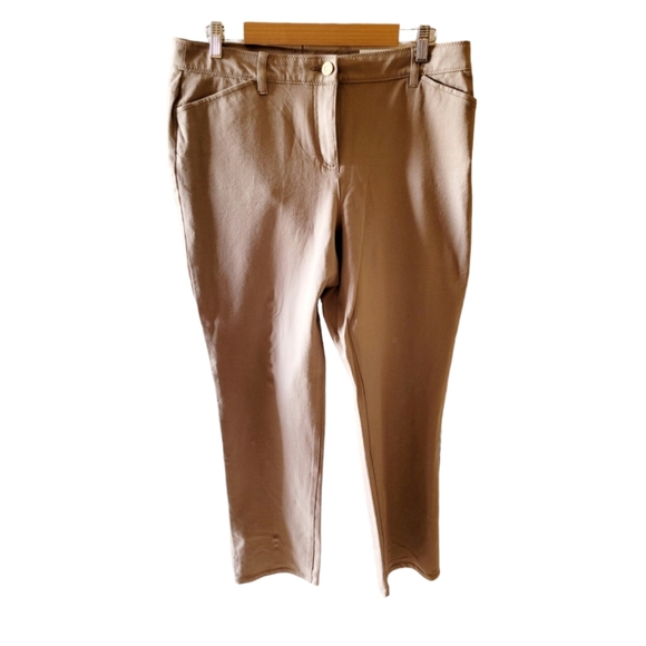 Chicos So Slimming Getaway Slim Leg Regular Chicos Size 2 New with Tags Taupe - Picture 2 of 5